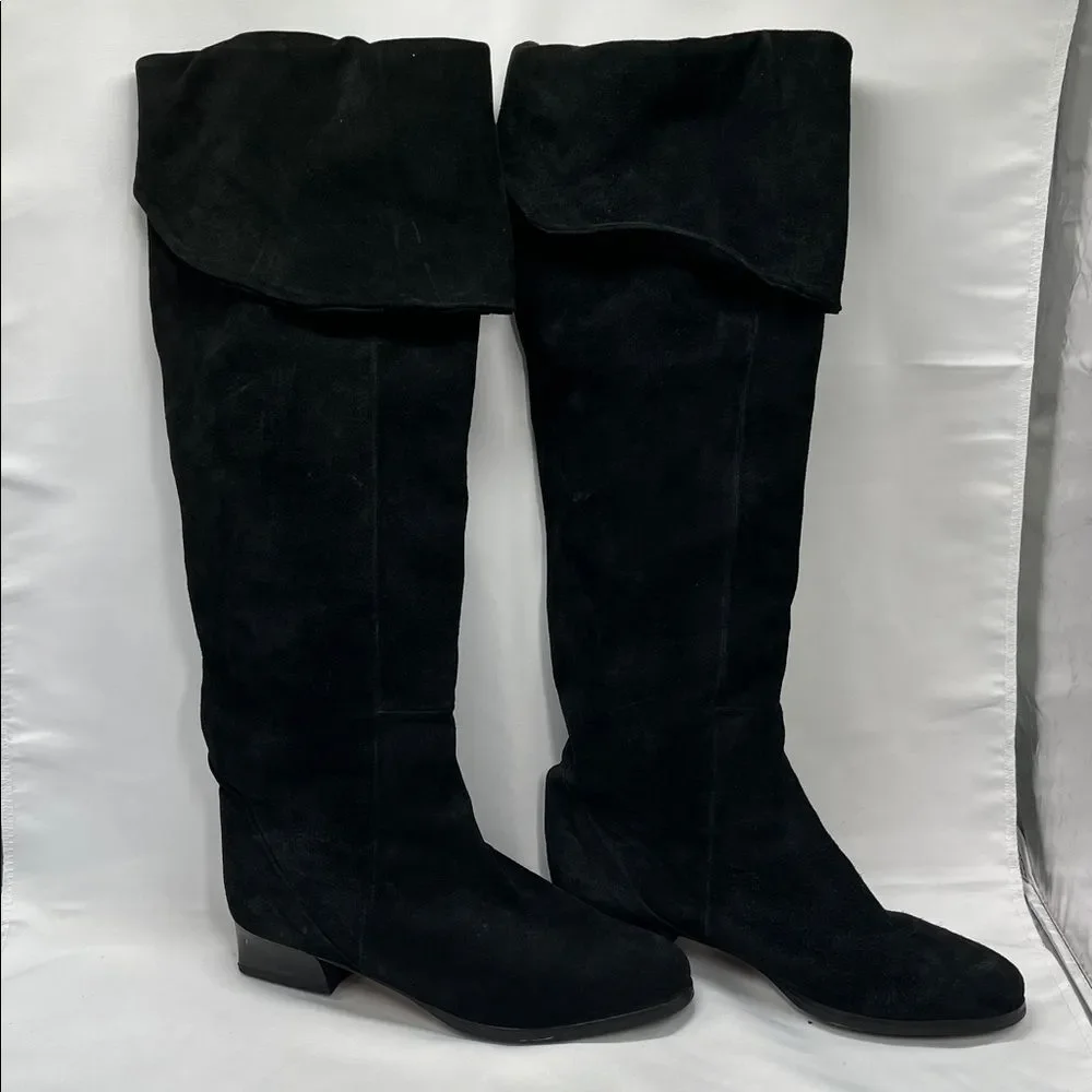 Vintage Black Suede Roberto Vianni for Neiman Marcus Over the Knee Boots